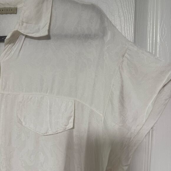 Kikisix Made in Italy Ivory Women's Floral Button Down Maxi Dress Size M/L - Picture 14 of 16